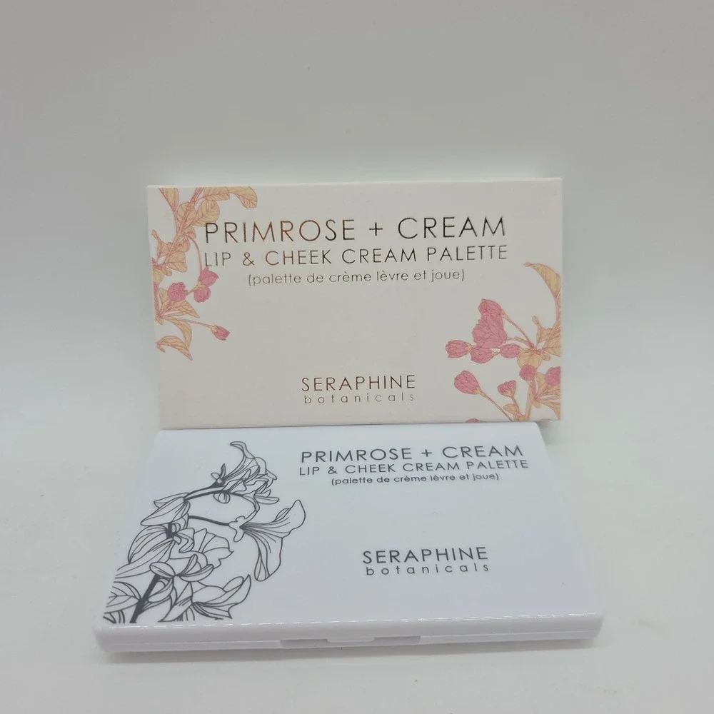 Seraphine Botanicals Primrose + Cream Lip & Cheek Cream Palette FULL SIZE 0.42oz